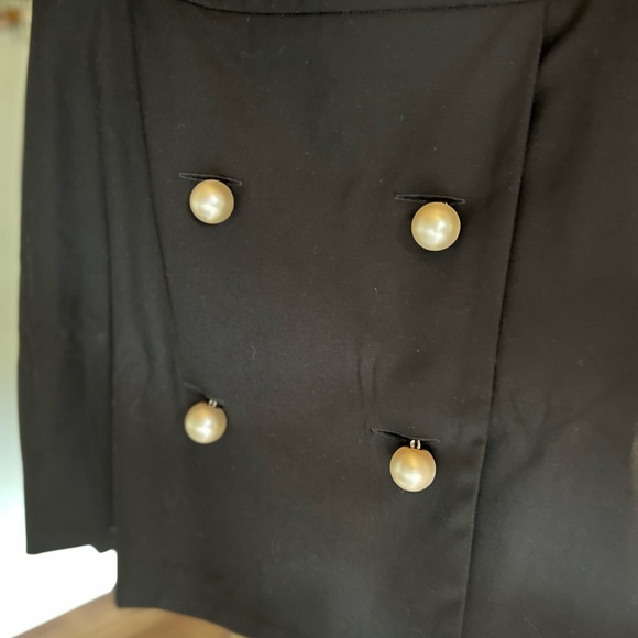 Zara black mini skirt with pearls side zip size large - Picture 3 of 8